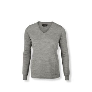 Nimbus Womens/Ladies Ashbury Knitted V Neck Sweater / Gray Melange